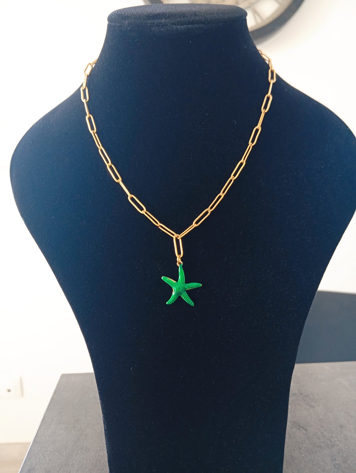 Collier Star vert