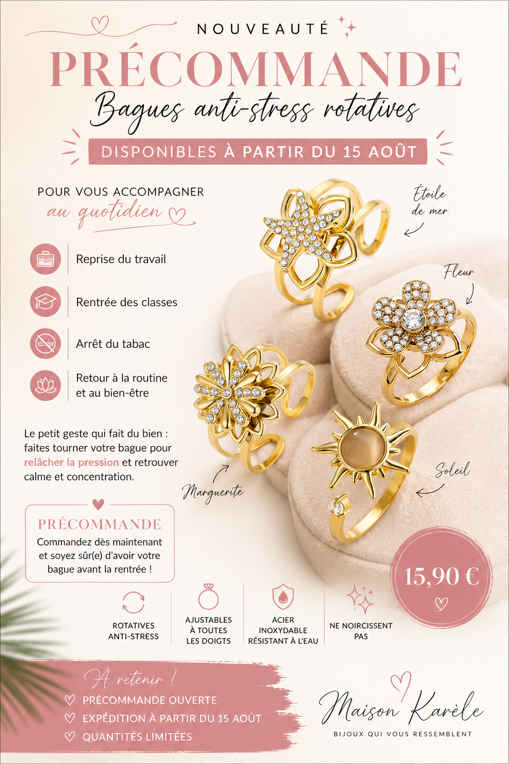 Bagues anti stress rotatives