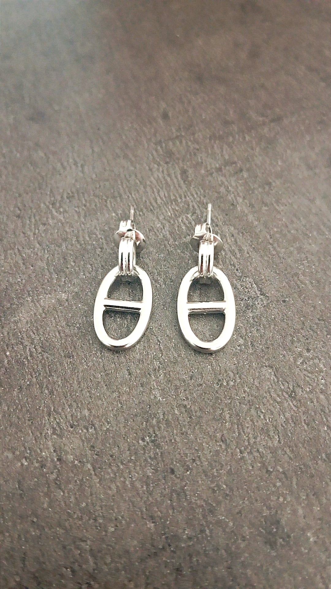 Silver Navy Earrings