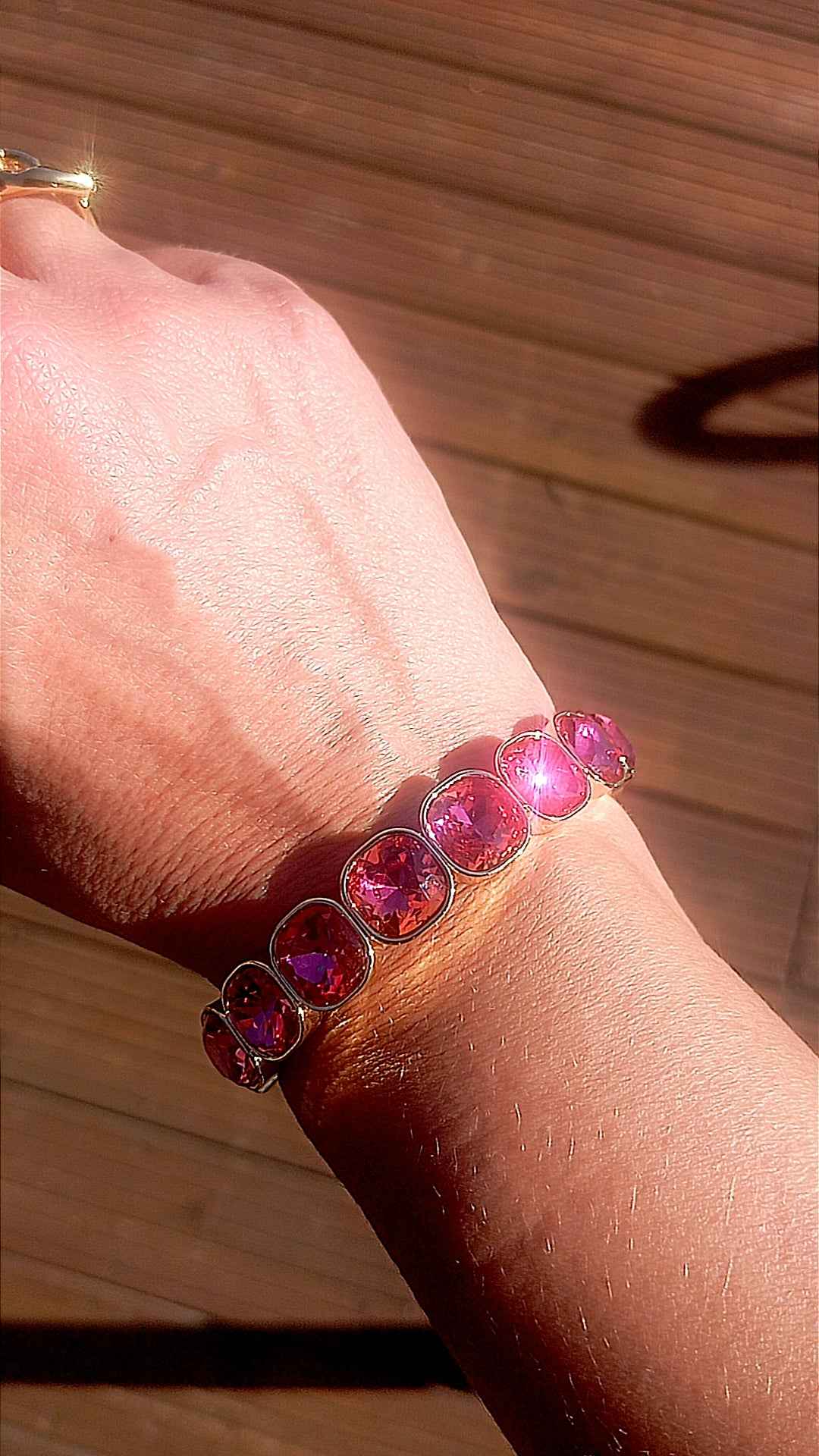 Bracelet acier Eclat rose
