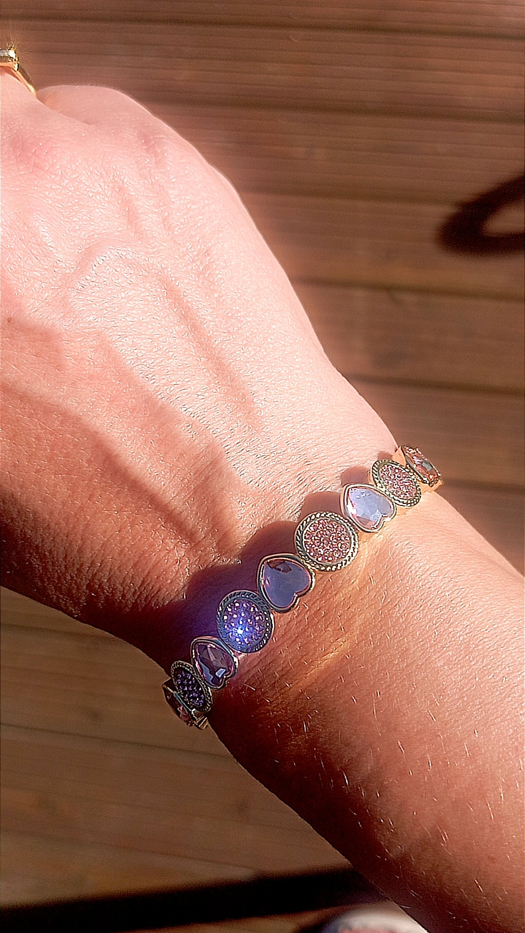Love pink steel bracelet