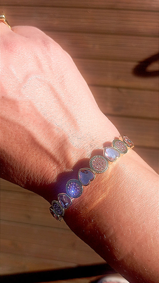 Bracelet acier Love rose