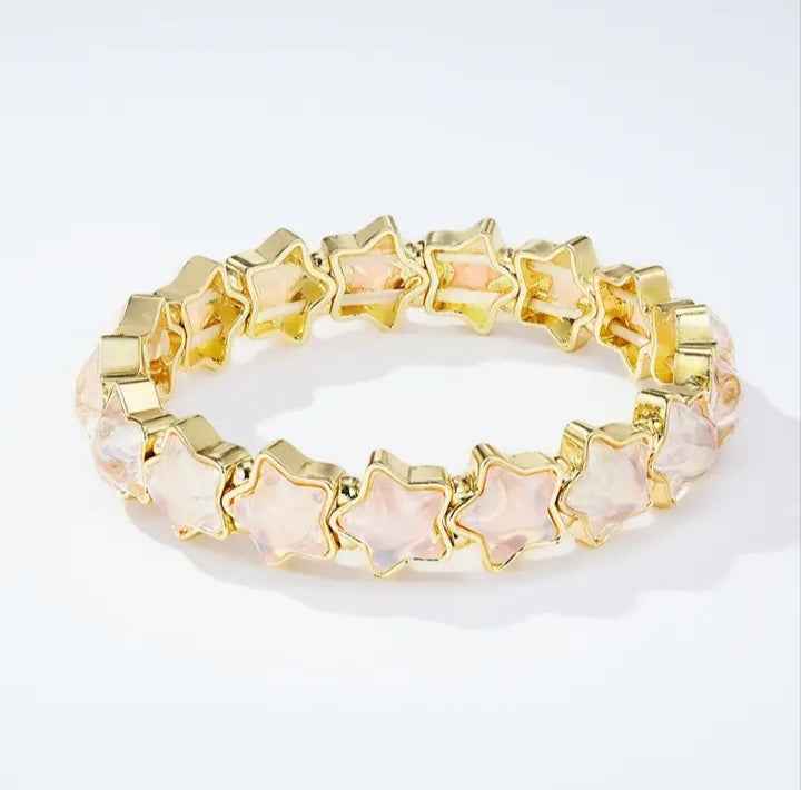 Bracelet acier Star rose