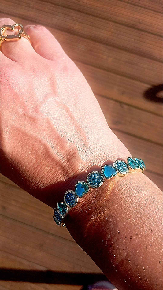 Bracelet acier Love bleu