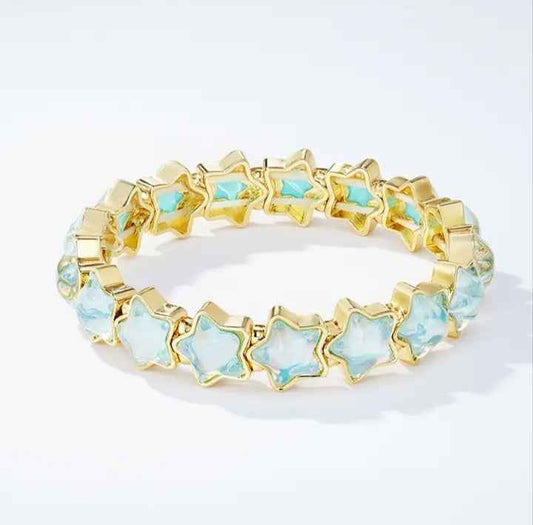Bracelet acier Star bleu