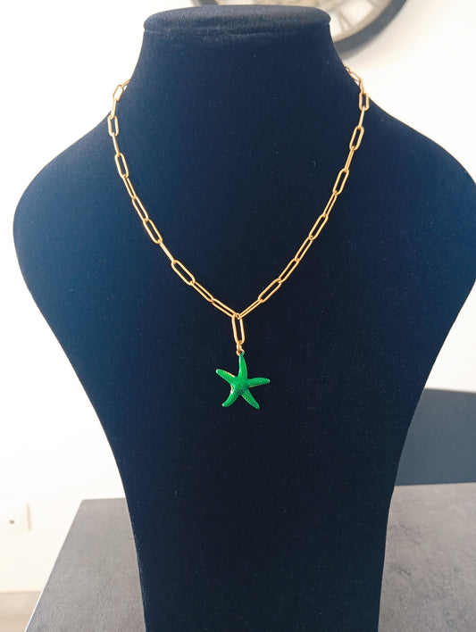 Collier Star vert
