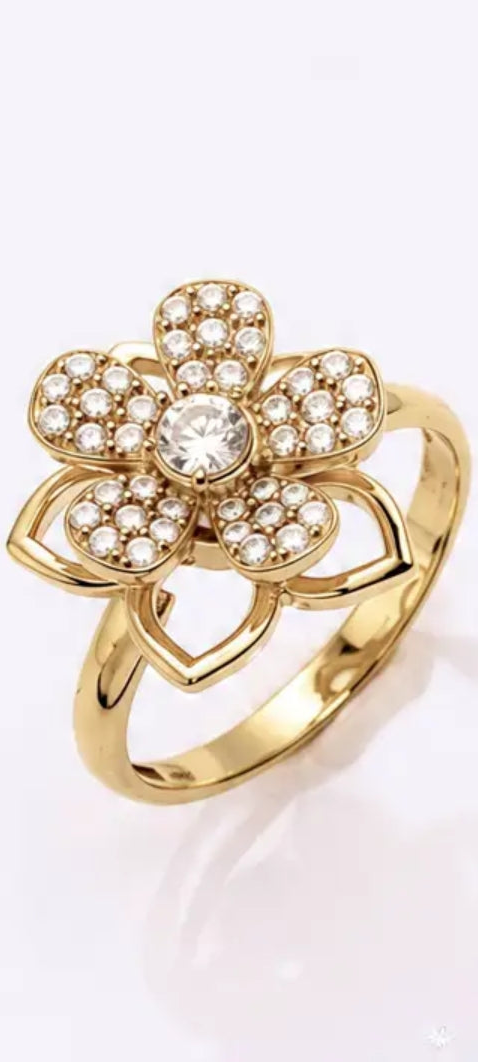 Bague anti stress Fleur