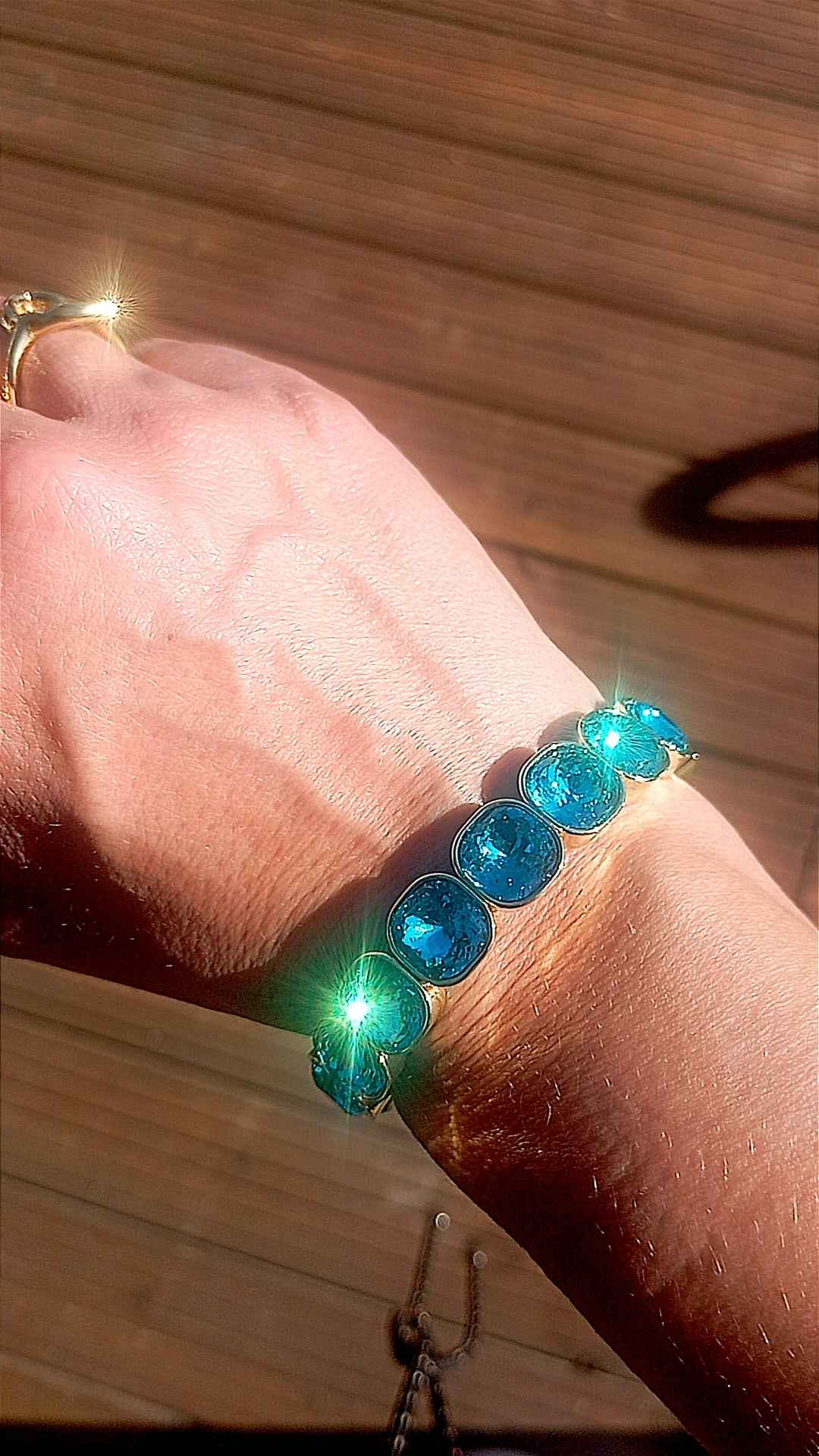 Bracelet acier Eclat bleu