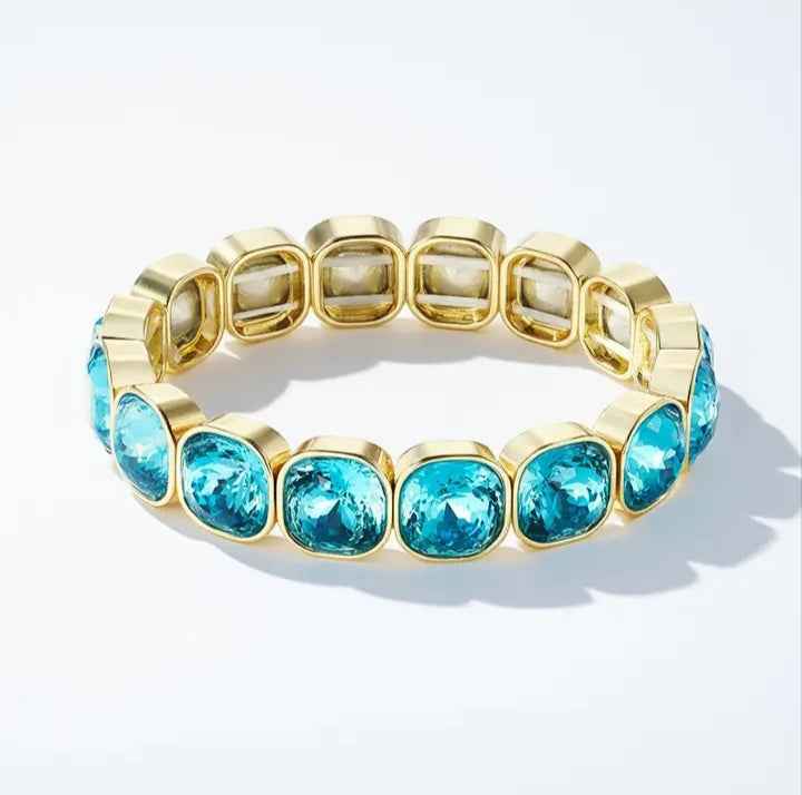 Bracelet acier Eclat bleu