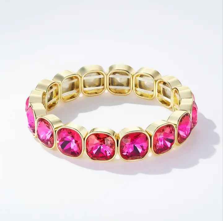 Bracelet acier Eclat rose