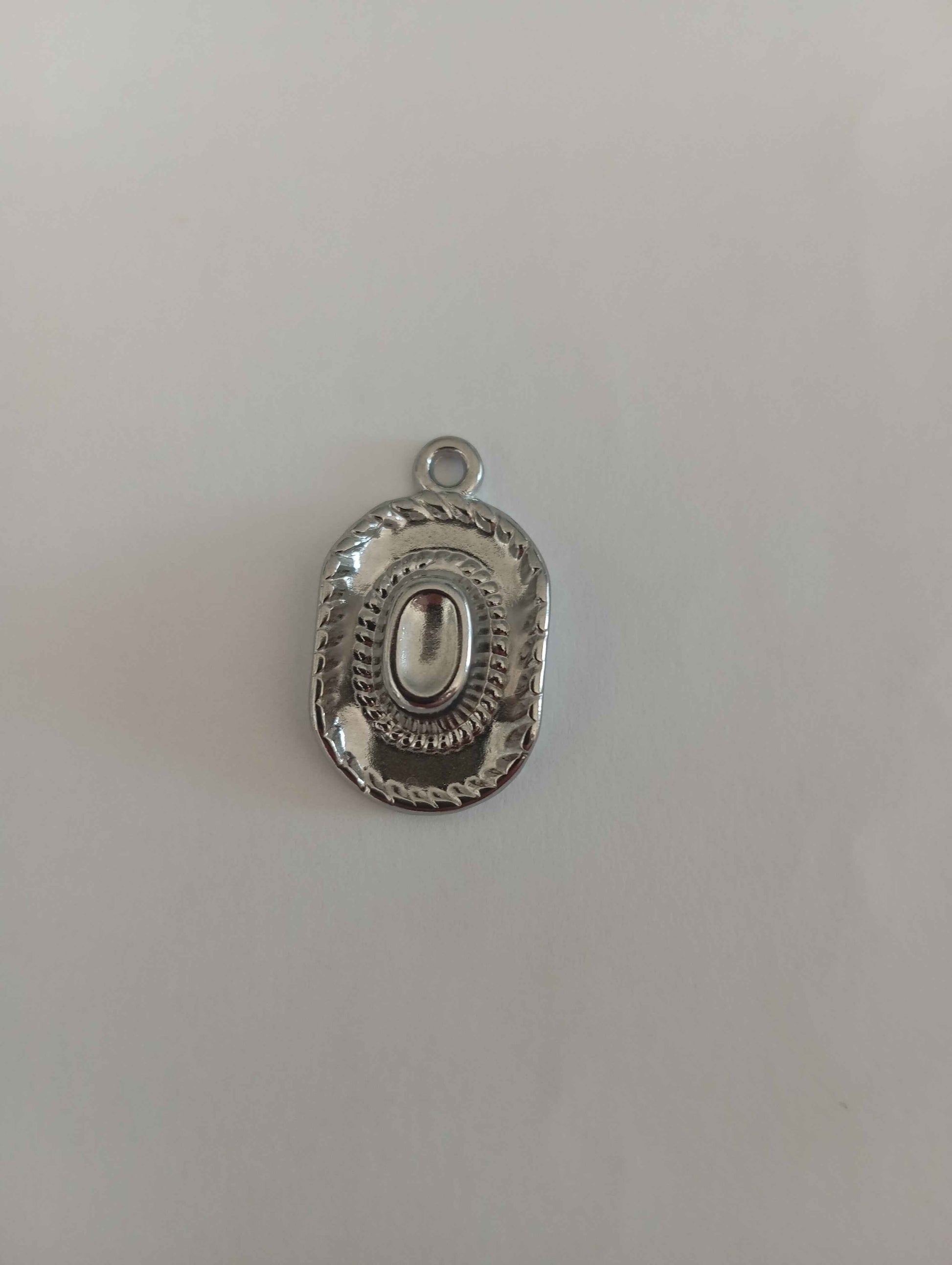 Charm chapeau cowgirl argent