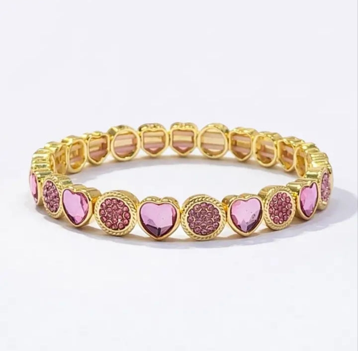 Love pink steel bracelet