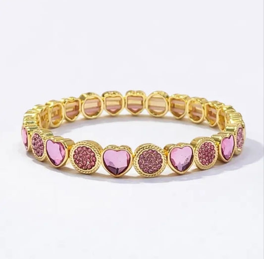 Bracelet acier Love rose